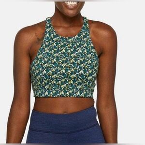 Outdoor Voices Vuori Women’s Floral Print Tech Sweat Sports Bra Crop Tank Top XS